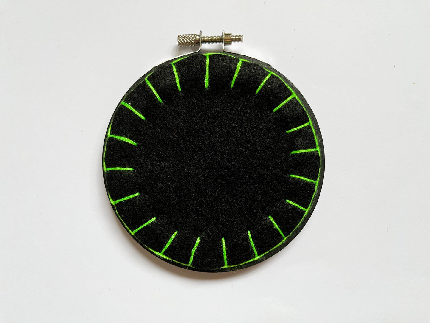 Neon Green Spiderweb Hoop