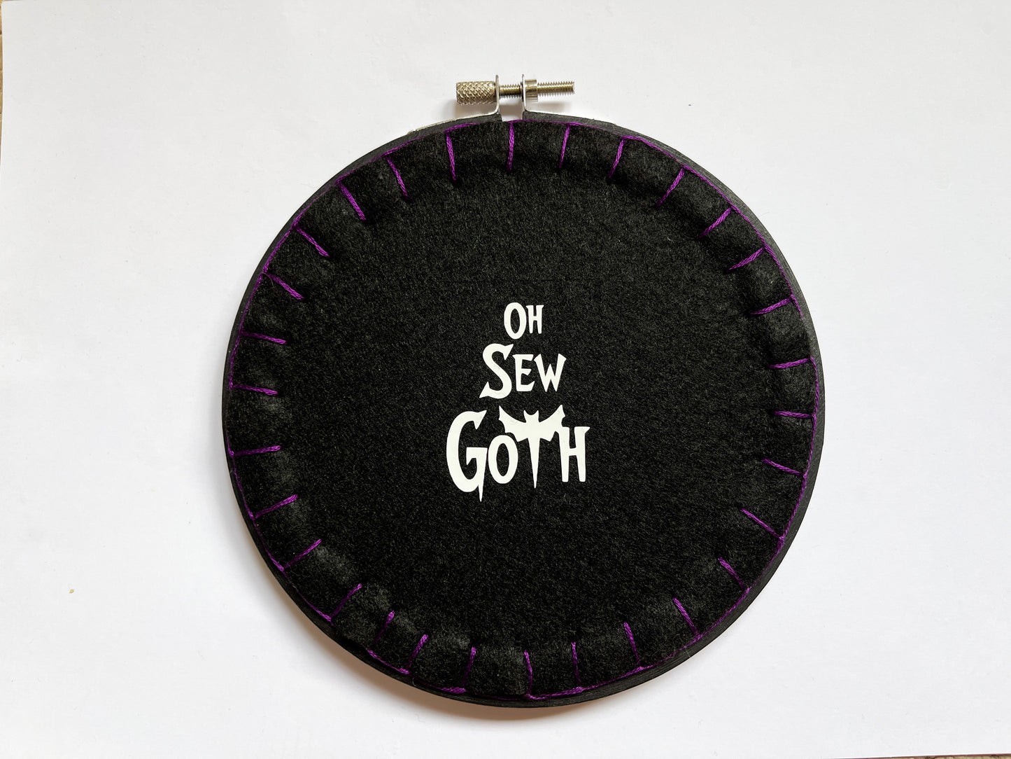 Ghost and Mushrooms Embroidery Hoop