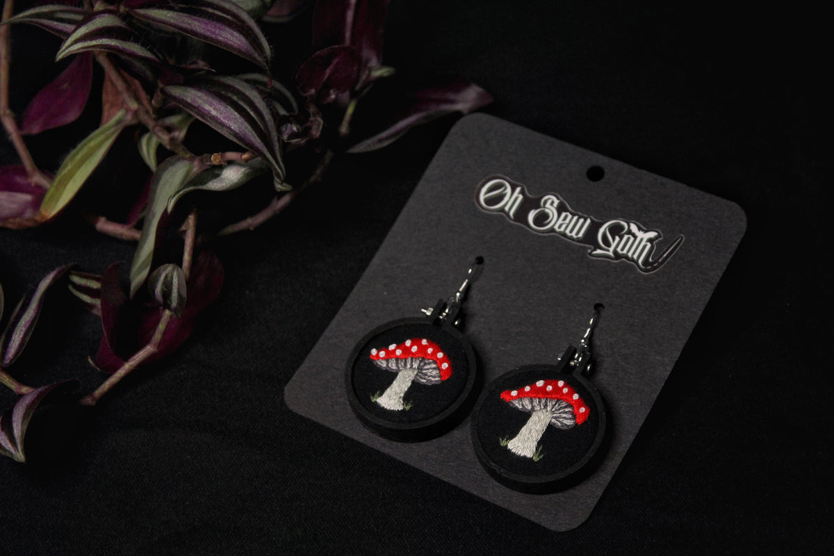 Red Mushroom Earrings
