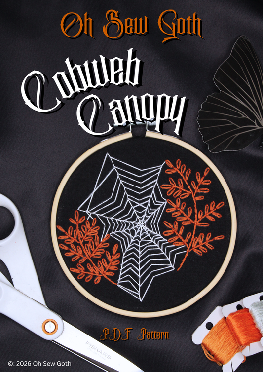 PDF -Cobweb Canopy Embroidery Pattern