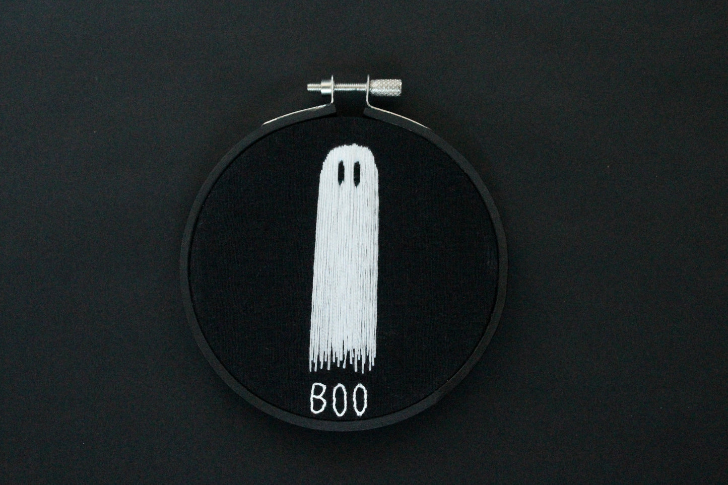 Ghost 'Boo" Embroidery Hoop