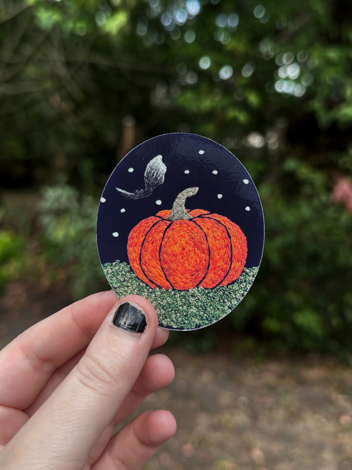 Pumpkin Embroidery Sticker