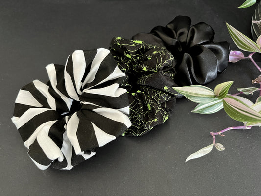 Beetlejuice Inspired Scrunchies