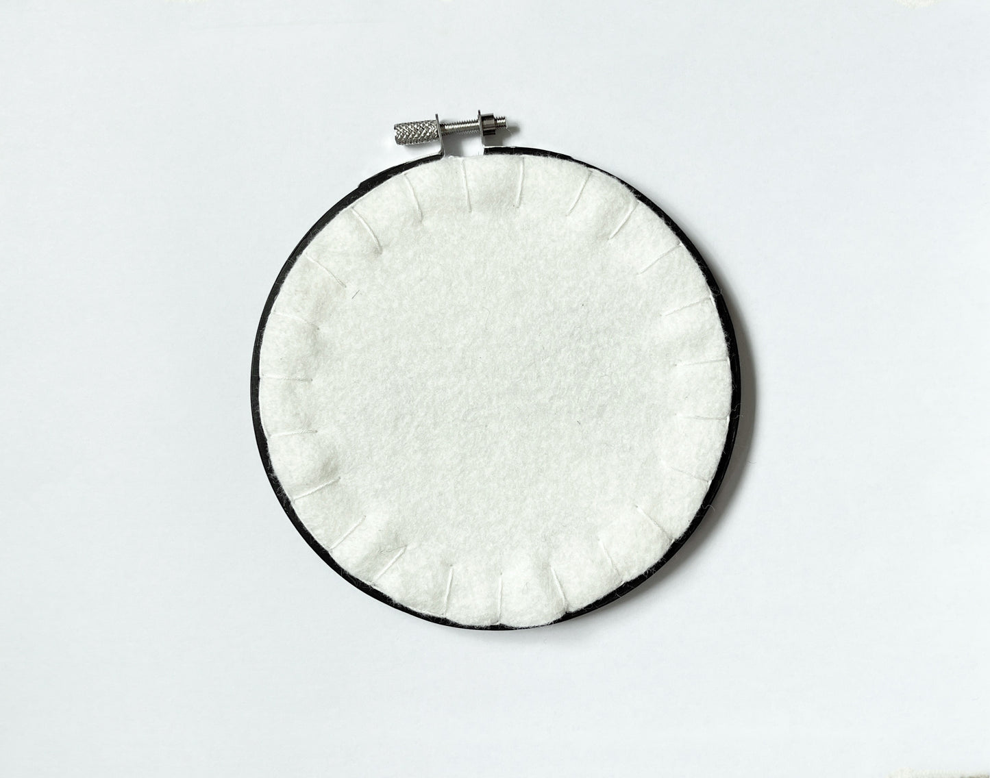 Goth Black and White Cross Stitch Hoop
